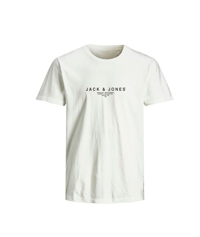 Camiseta Jack and Jones Jprblaharris Ss Neck Bright White Hombre