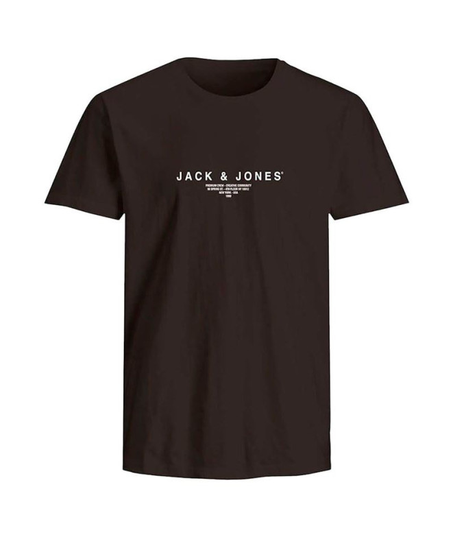 Camiseta Jack and Jones Jprblaharris Ss Neck Black Beauty Hombre