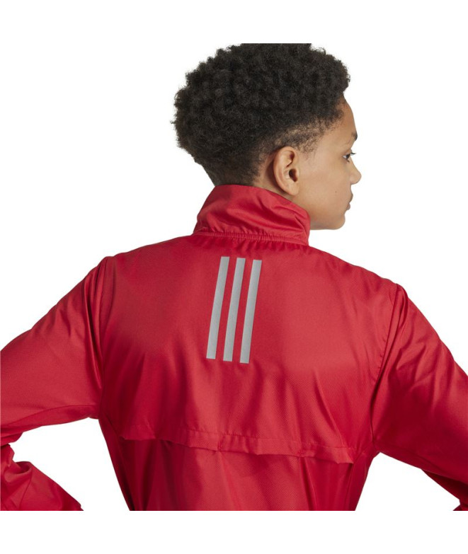 Veste de Running adidas Team Wind.Rdy Enfant Rouge