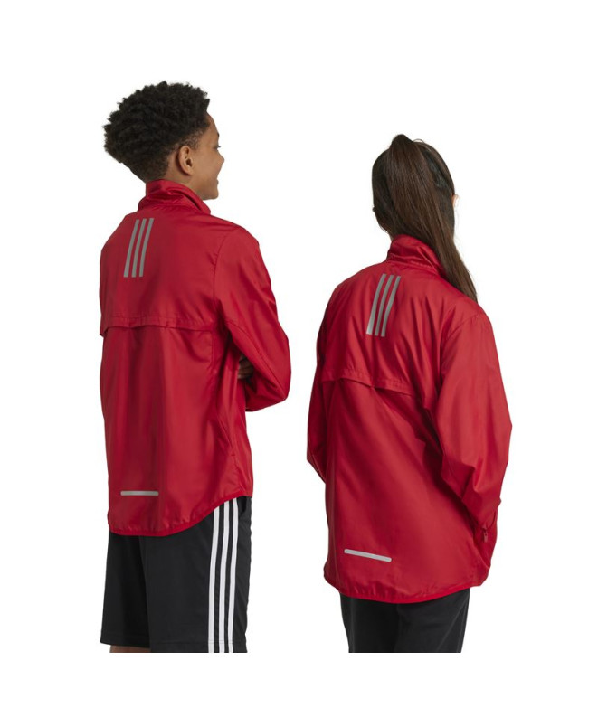 Veste de Running adidas Team Wind.Rdy Enfant Rouge