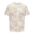 Camiseta Only & Sons Onskash Reg Leaf Aop Homem Egret