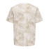 Camiseta Only & Sons Onskash Reg Leaf Aop Homem Egret