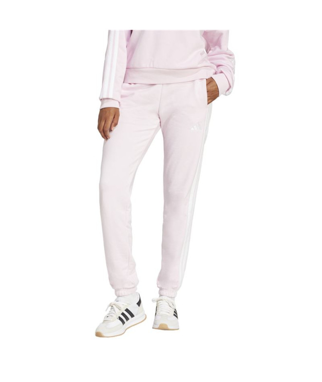 Calça adidas 3Bandas French Terry Cf Mulher Rosa