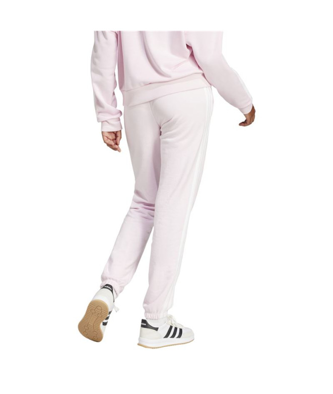 Calça adidas 3Bandas French Terry Cf Mulher Rosa