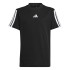 Camiseta adidas 3 Bandas 160 Infantil Negro/Blanco