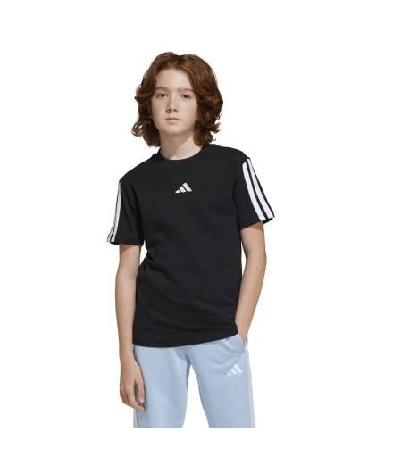 T-shirt adidas 3 Bandes 160 Enfant Noir/Blanc 2