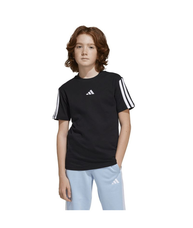 T-shirt adidas 3 Bandes 160 Enfant Noir/Blanc