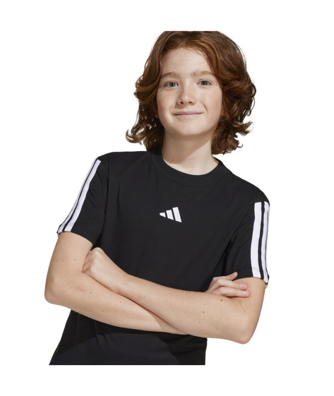 T-shirt adidas 3 Bandes 160 Enfant Noir/Blanc