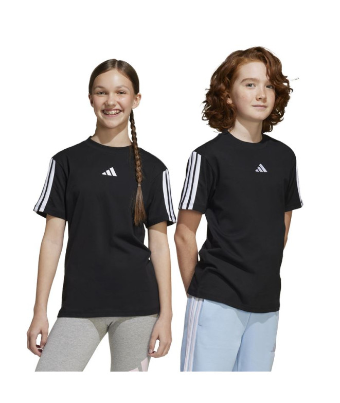 T-shirt adidas 3 Bandes 160 Enfant Noir/Blanc