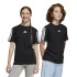 Camiseta adidas 3 Bandas 160 Infantil Preto/Branco