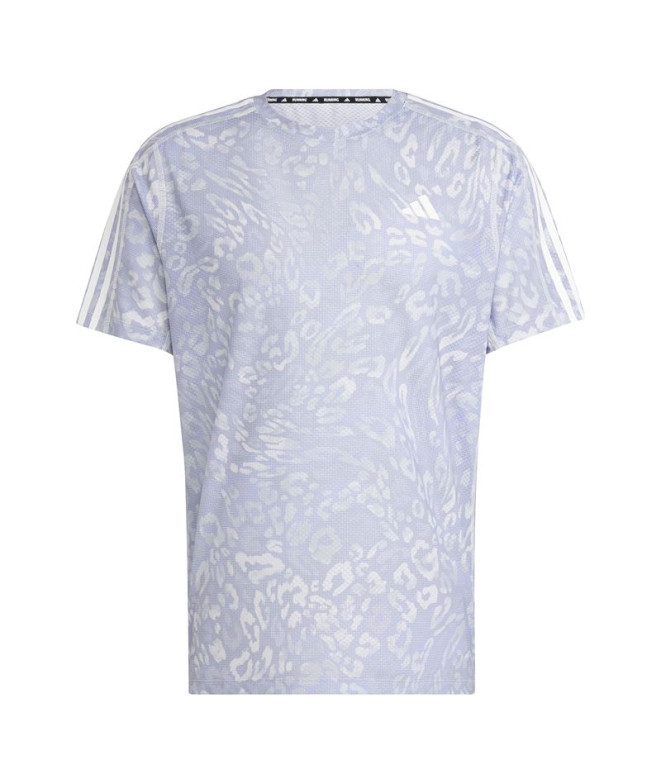 Camiseta de Running adidas Own the Run Aop Hombre Gris
