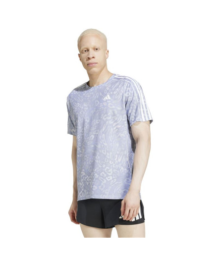 T-shirt de Running adidas Own the Run Aop Homme Gris 2