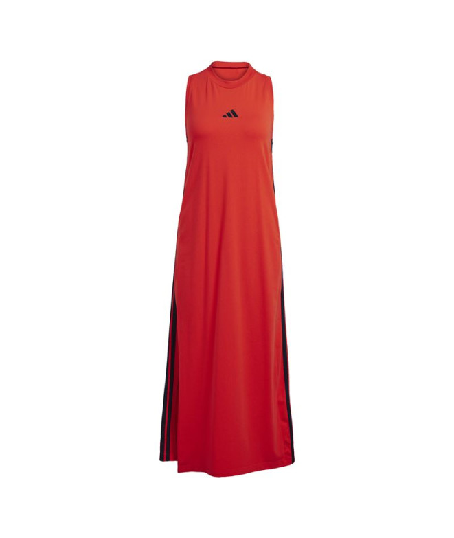 Vestido adidas 3Bandas Sj Dre Mujer Rubpur/Negro