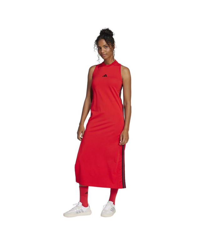 Robe adidas 3Bandas Sj Dre Femme Rubpur/Noir