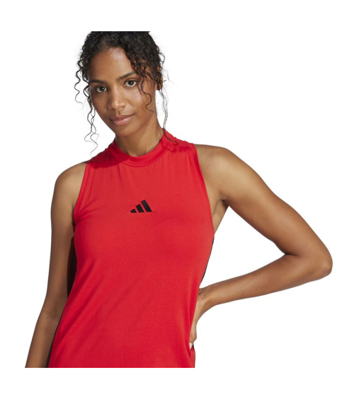 Vestido adidas 3Bandas Sj Dre Mulher Rubpur/Negro
