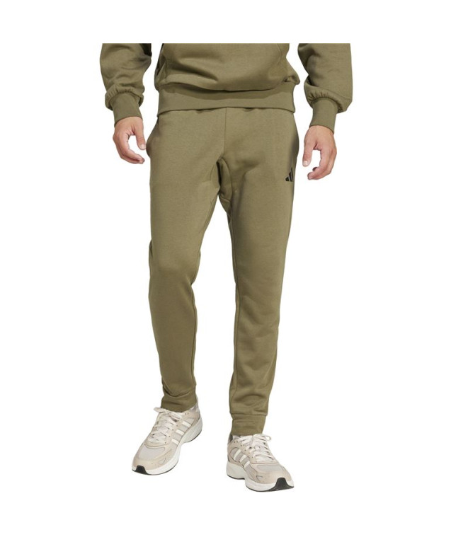 Calça adidas Feelcozy Homem Verde Escuro/Preto