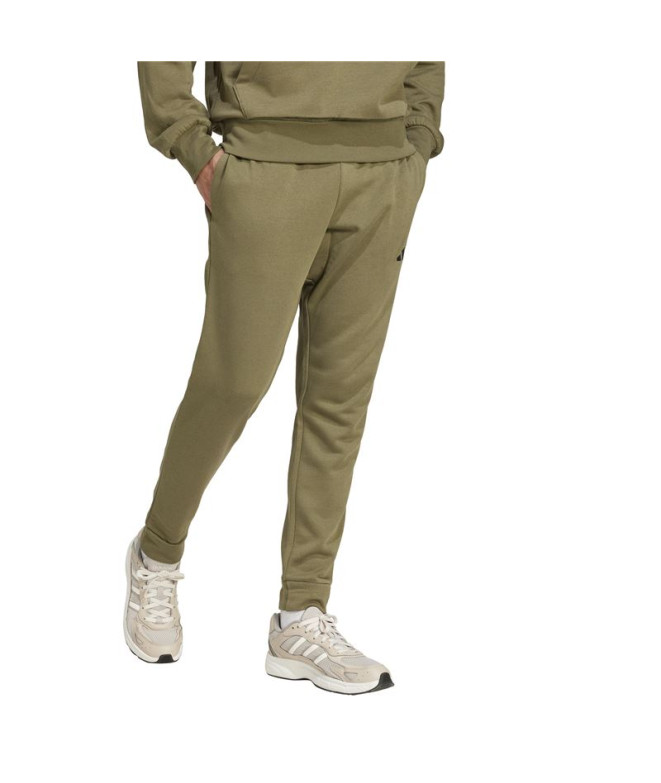 Pantalons adidas Feelcozy Homme Vert Foncé/Noir