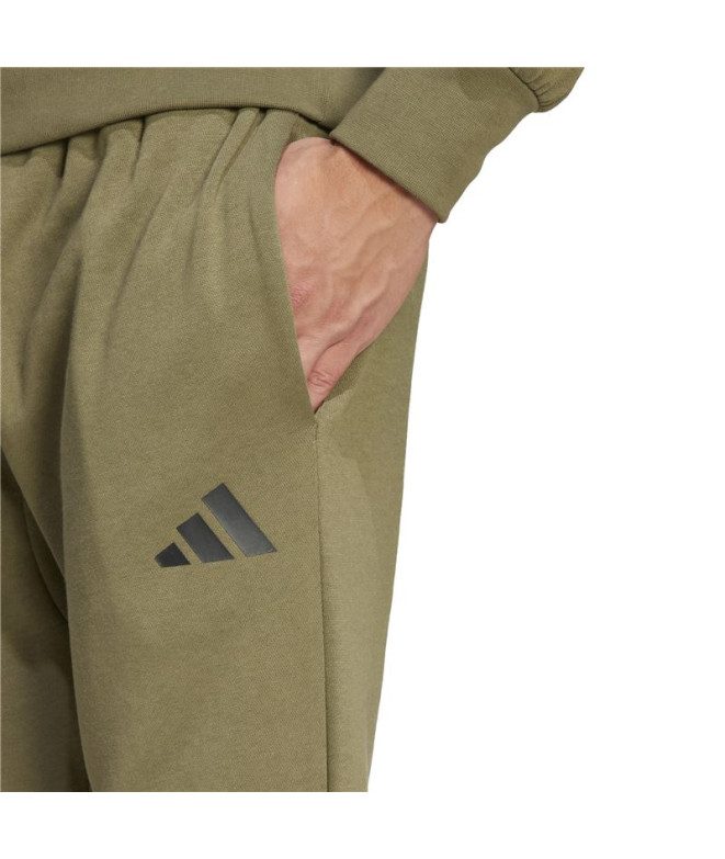 Calça adidas Feelcozy Homem Verde Escuro/Preto