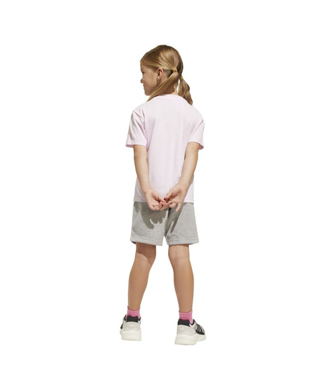 Ensemble adidas Lk Lin T-Set Enfant Rose