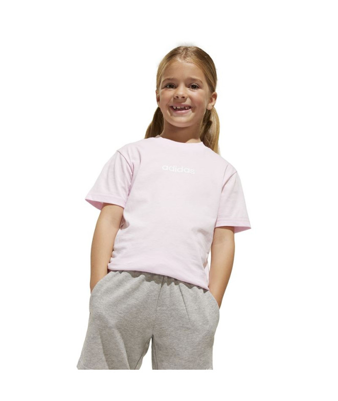 Ensemble adidas Lk Lin T-Set Enfant Rose
