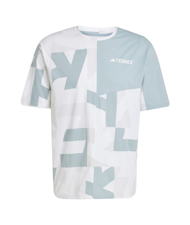 Camiseta de Montanha adidas Mt Aop Homem Branco
