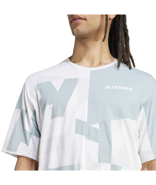 Camiseta de Montanha adidas Mt Aop Homem Branco