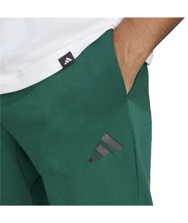 Calça adidas Feelcozy Homem Verde Escuro/Preto