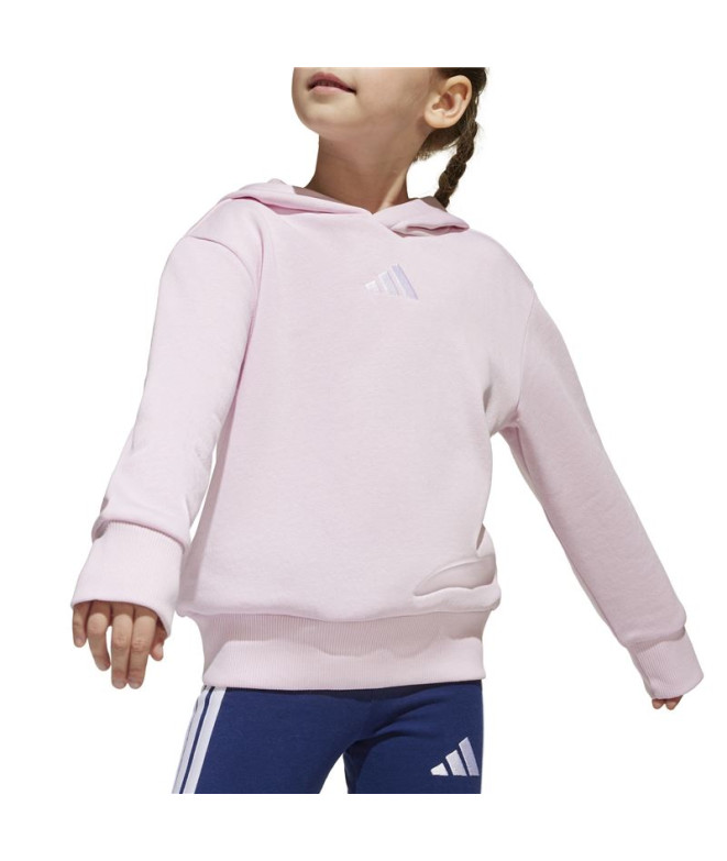 Sudadera adidas Lk Sl Fl Hd Infantil Rosa