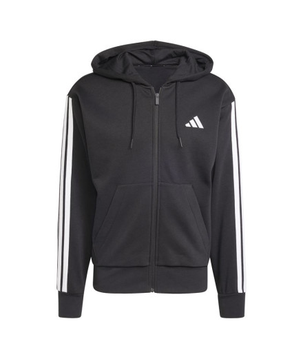 Moletom adidas 3Bandas Fl Fz Hd Homem Preto/Branco