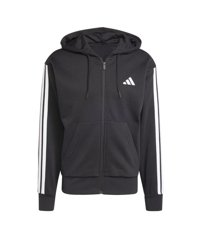 Sudadera adidas 3Bandas Fl Fz Hd Hombre Negro/Blanco