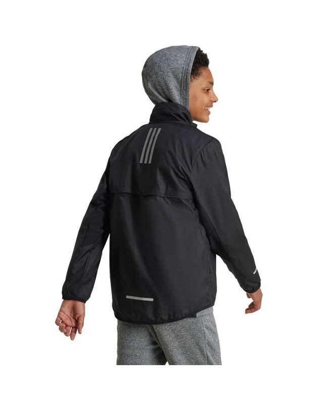 Veste de Running adidas Team Wind.Rdy Enfant Noir