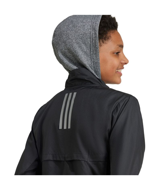 Veste de Running adidas Team Wind.Rdy Enfant Noir