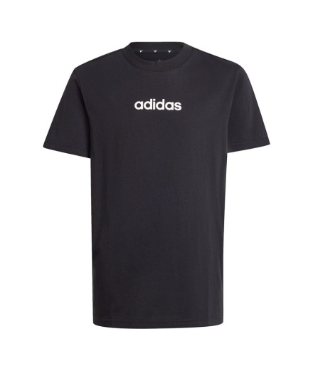 Camiseta adidas Lin 160 Infantil Preto/Branco