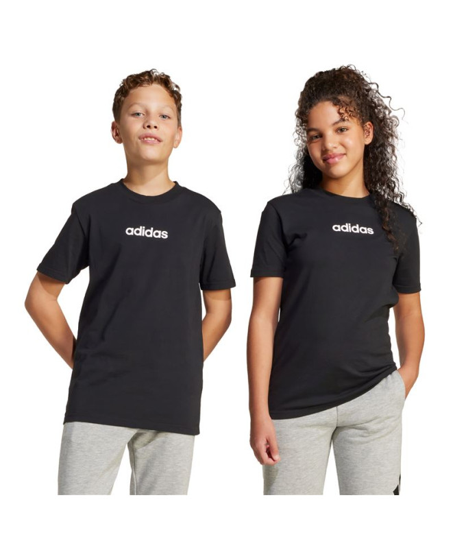T-shirt adidas Lin 160 Enfant Noir/Blanc
