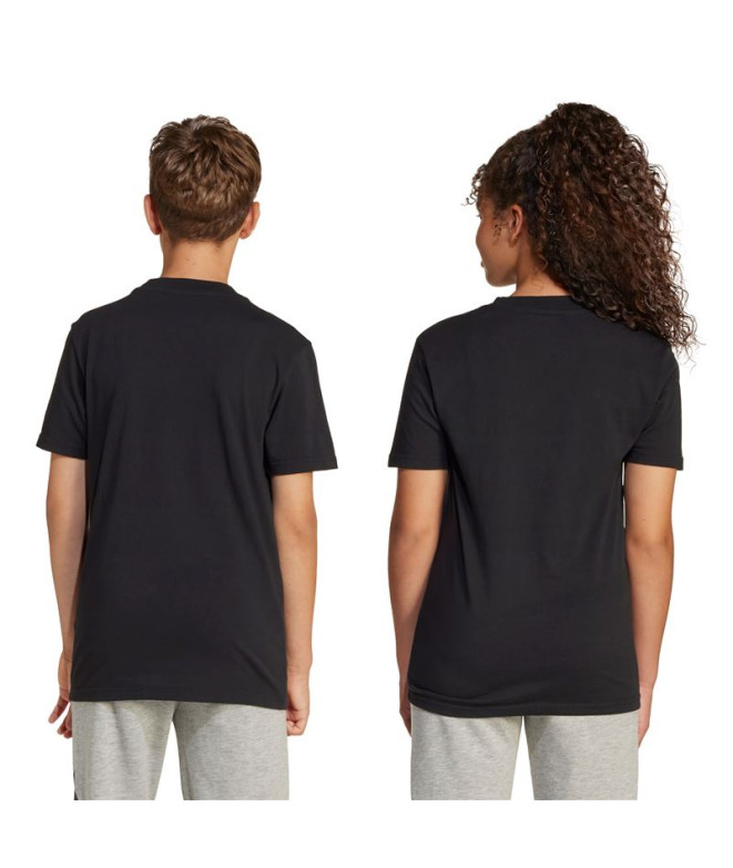 Camiseta adidas Lin 160 Infantil Preto/Branco