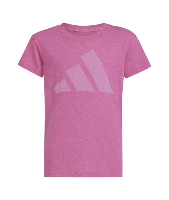 Camiseta adidas Jg Bl Win Niña Rosa
