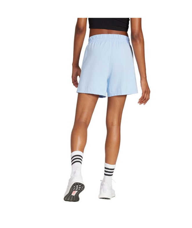 Calça adidas 3 Bandas Sj Sho Mulher Azul/Branco