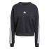 Sweat adidas 3 Bandes French Terry Swt Femme Noir/Blanc