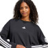 Moletom adidas 3 Bandas French Terry Swt Mulher Preto/Branco