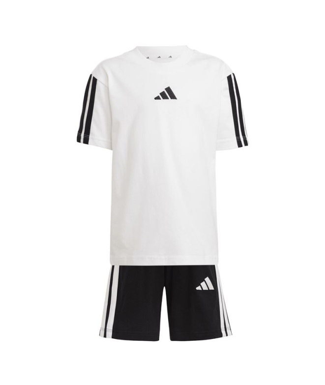 Conjunto adidas Lk 3Bandas T-Set 160 Infantil Blanco/Negro