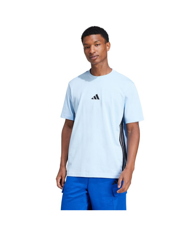 Camiseta adidas 3 Bandas Sj Homem Azul/Preto