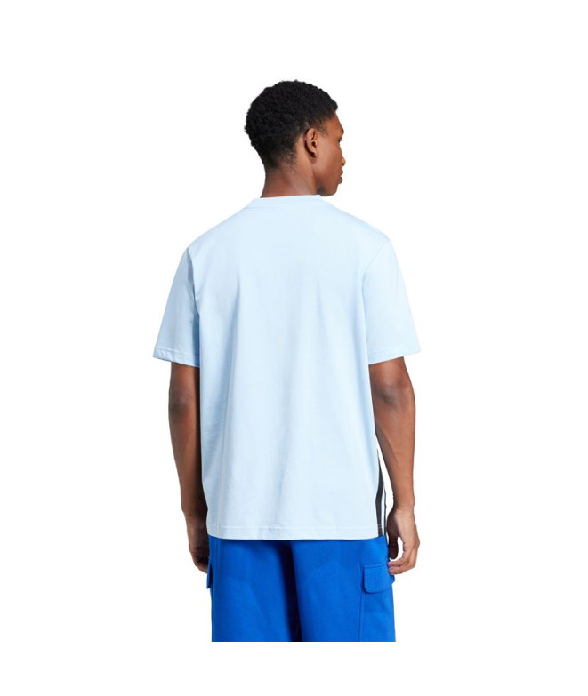 Camiseta adidas 3 Bandas Sj Hombre Azul/Negro