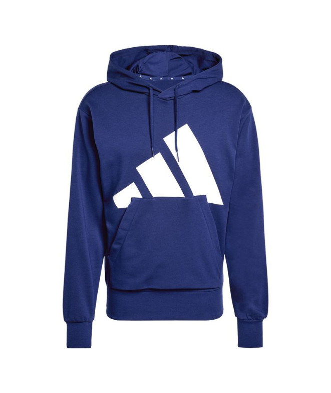 Sudadera adidas Bl French Terry Hd Hombre Azul Oscuro/Blanco