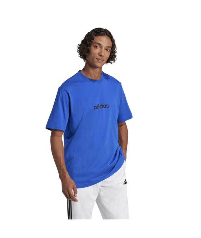 Camiseta adidas Lin Sj Hombre Azul/Negro