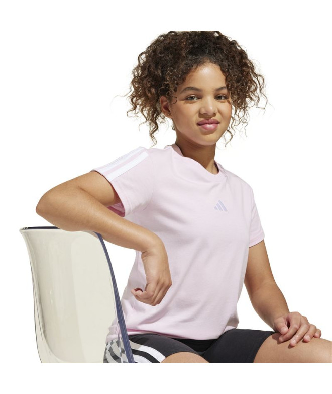 T-shirt adidas Jg 3 Bandes 160 Fille Rose