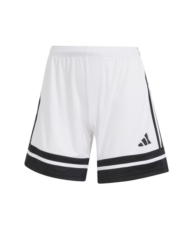 Pantalones de Fútbol adidas Squadra25 Sho Mujer Blanco/Negro