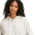 Sudadera adidas 3Bandas French Terry Qz Hd Mujer Azul/Blanco