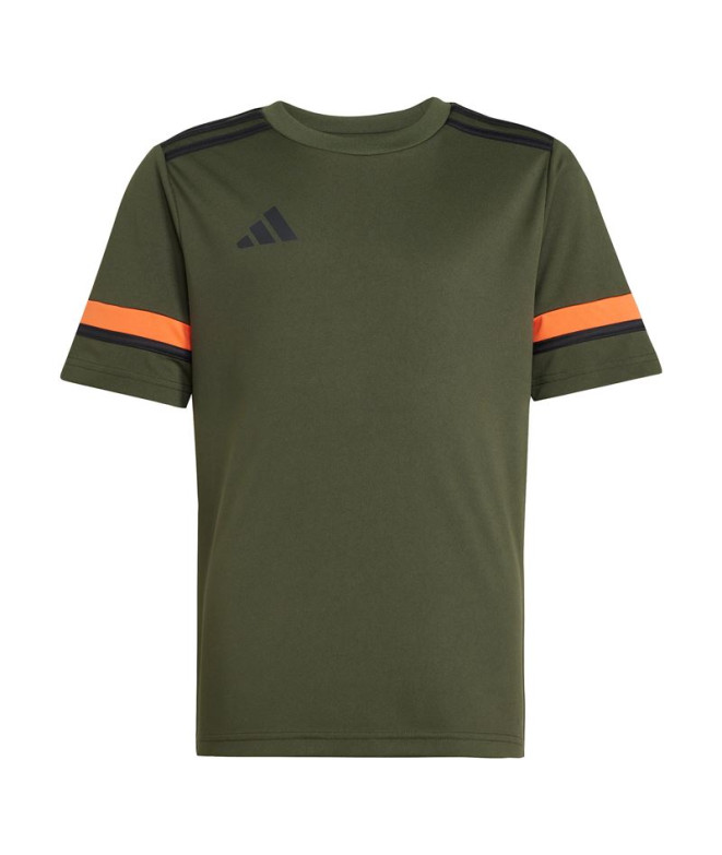 Camiseta de Fútbol adidas Squadra25 Jsy Infantil Verde Oscuro/Negro