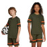 Camiseta de Futebol adidas Squadra25 Jsy Infantil Verde Escuro/Preto