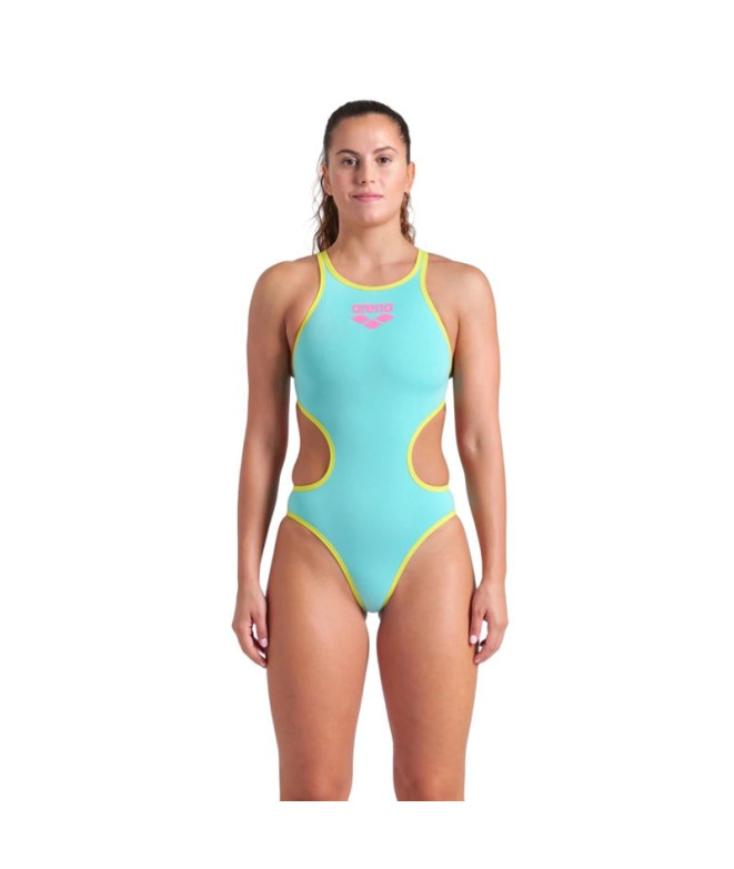 Bañador de Natación Arena One Biglogo Mujer Azul
